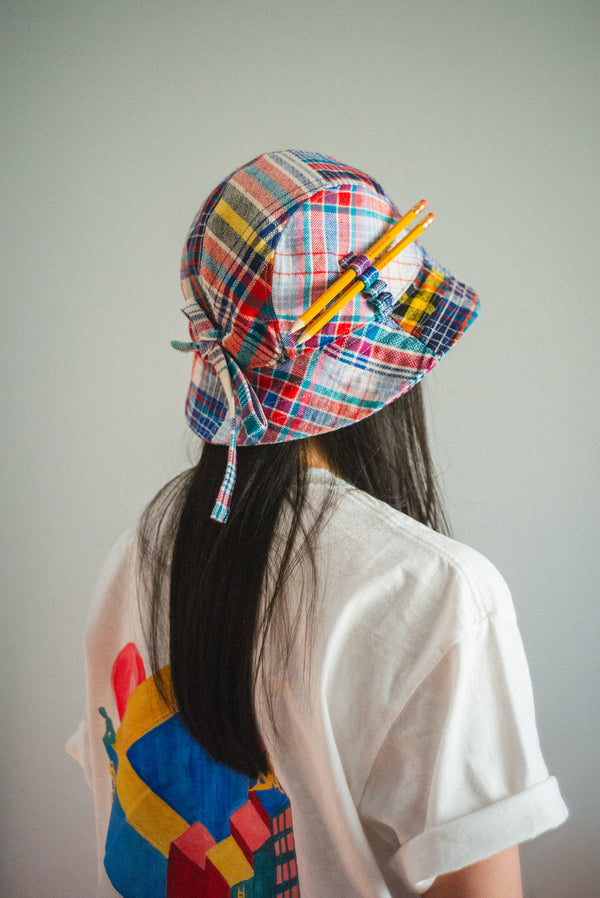 Patchwork Bucket Hat (Red