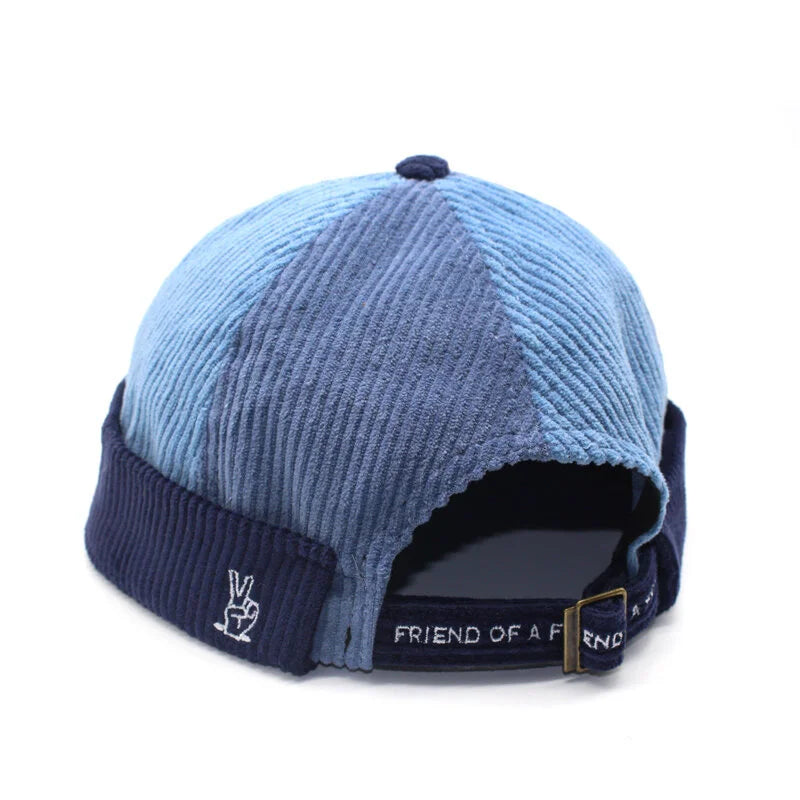 Corduroy Rolled Cap (Blues)