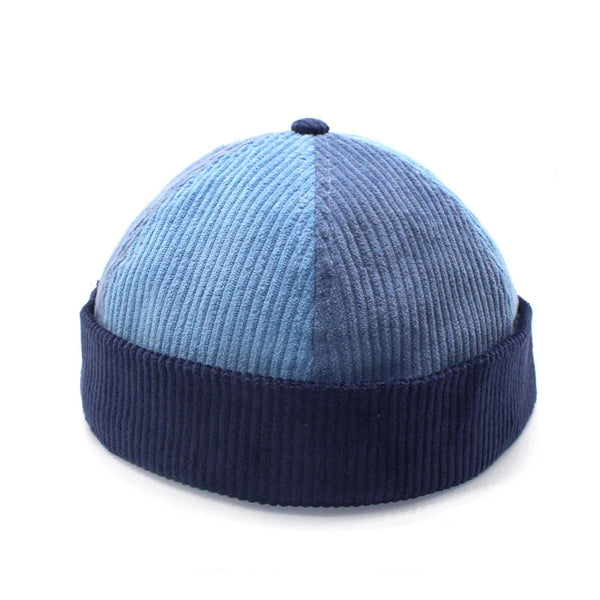 Corduroy Rolled Cap (Blues)
