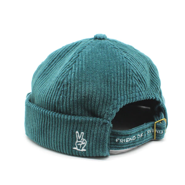 Corduroy Rolled Cap (Evergreen)