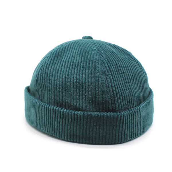 Corduroy Rolled Cap (Evergreen)