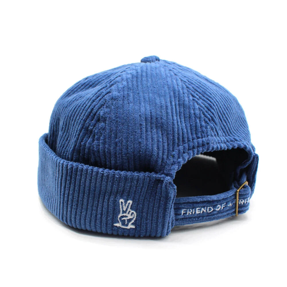 Corduroy Rolled Cap (Ocean)